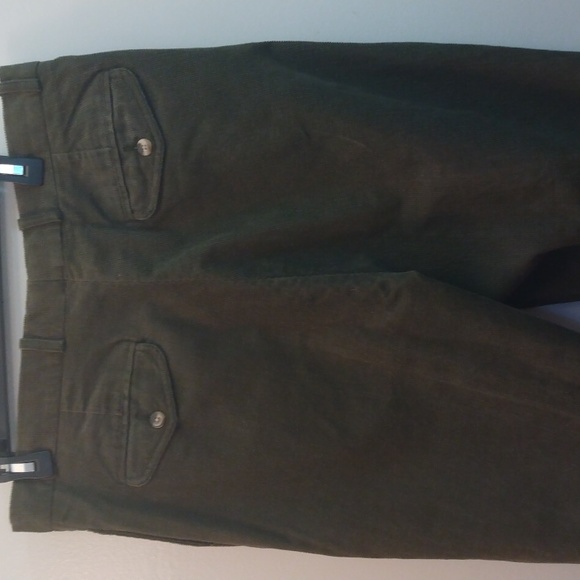 Austin Reed Olive Green Pebbled Cotton Pants 36 - 30.5 - Picture 16 of 16